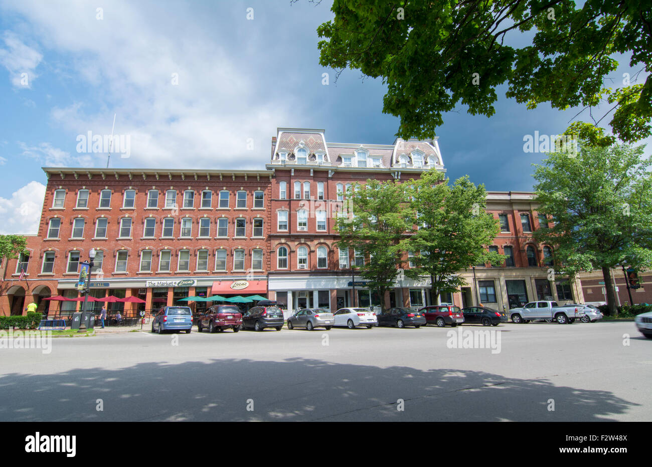 Keene New Hampshire NH Innenstadt entfernt genannt Center grün Zentralplatz im Dorf Stockfoto