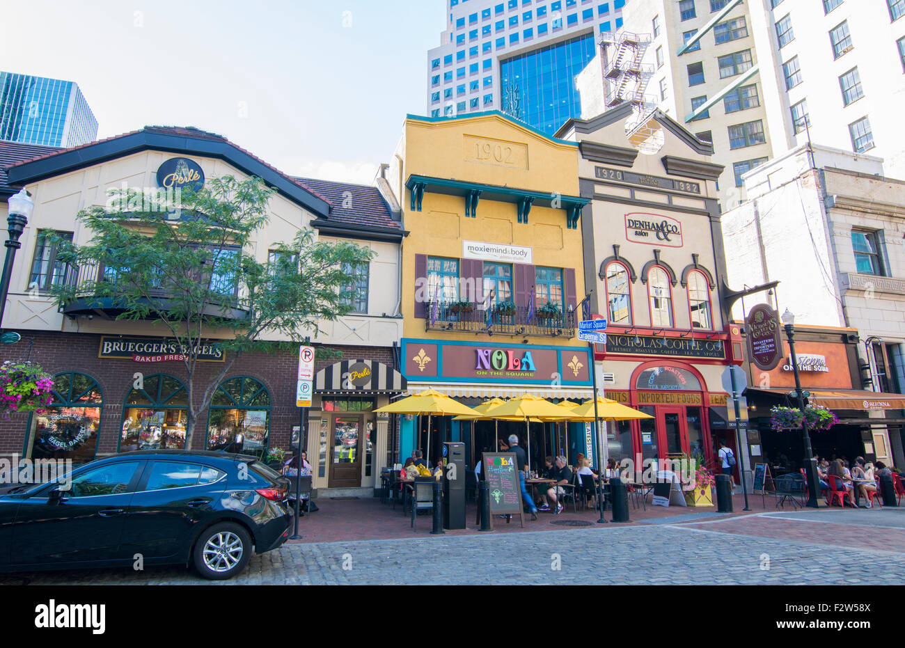 Pittsburgh Pennsylvania PA der Marktplatz Innenstadt von Restaurants und Geschäften Stockfoto