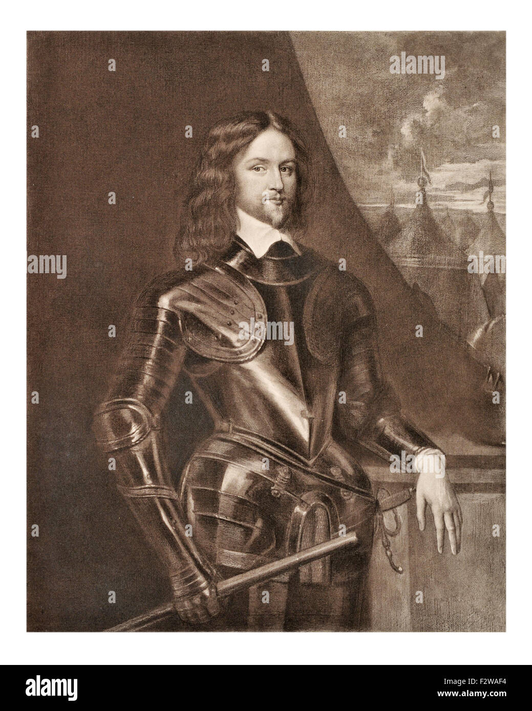 Prince Rupert von Rhein, 1619-1682), deutscher Soldat, Admiral, Wissenschaftler, Sportler, kolonialer Gouverneur amateur Künstler des 17. Jahrhunderts. Cavalier Stockfoto