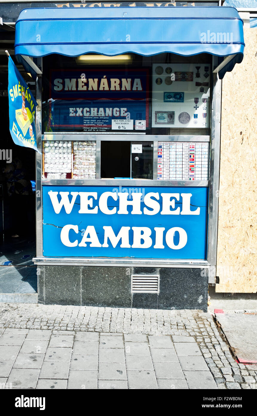 Stand für Exchange Fremdwährungen Stockfoto