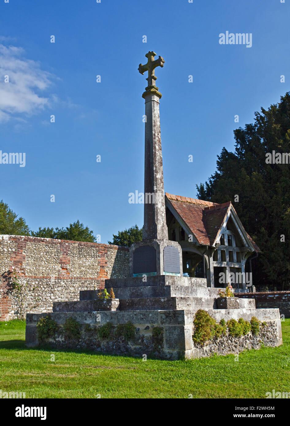 Kriegerdenkmal bei Froxfield Green, Hampshire, England Stockfoto