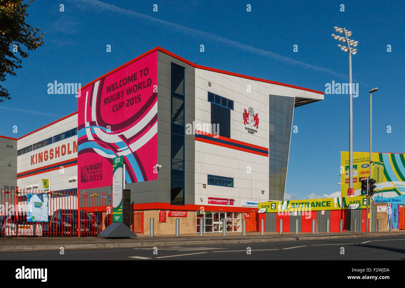 Kingsholm, ein Rugby-Weltmeisterschaft 2015-Stadion Stockfoto