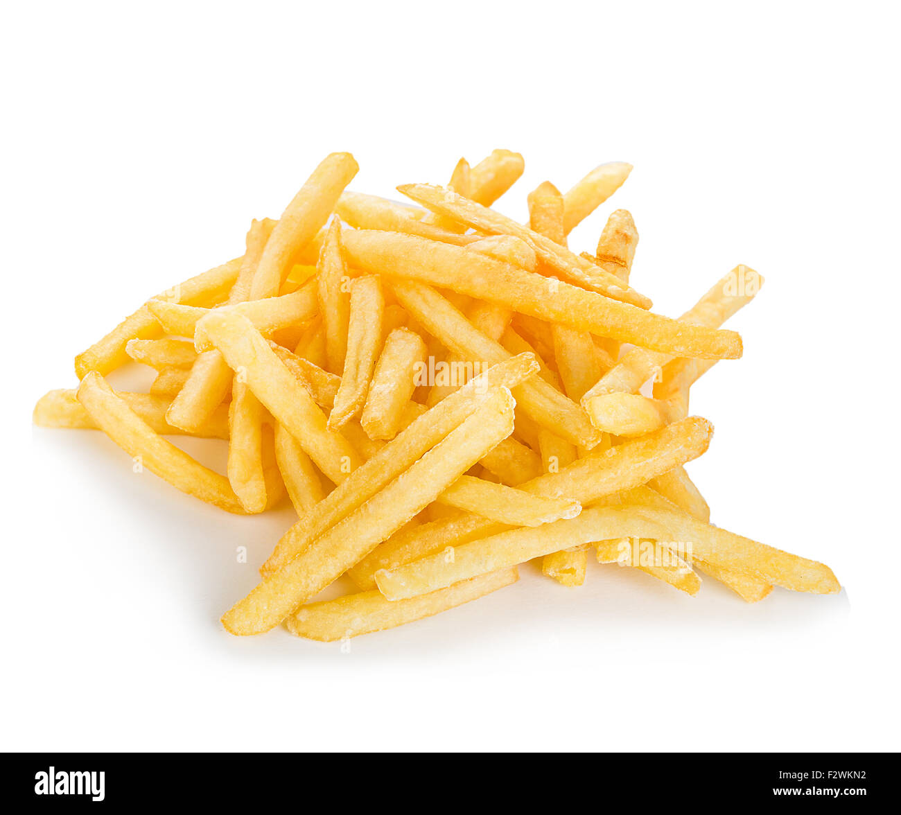 Pommes frites isoliert. Stockfoto