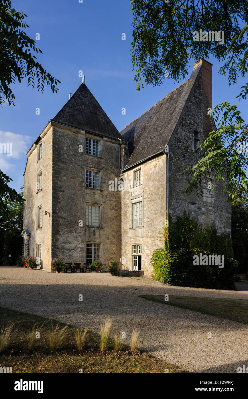 Schloss Sache und Balzac Museum, Indre et Loire, Touraine, Frankreich. Teile von Pater Goriot und Lost Illusions wurden dort geschrieben. Stockfoto