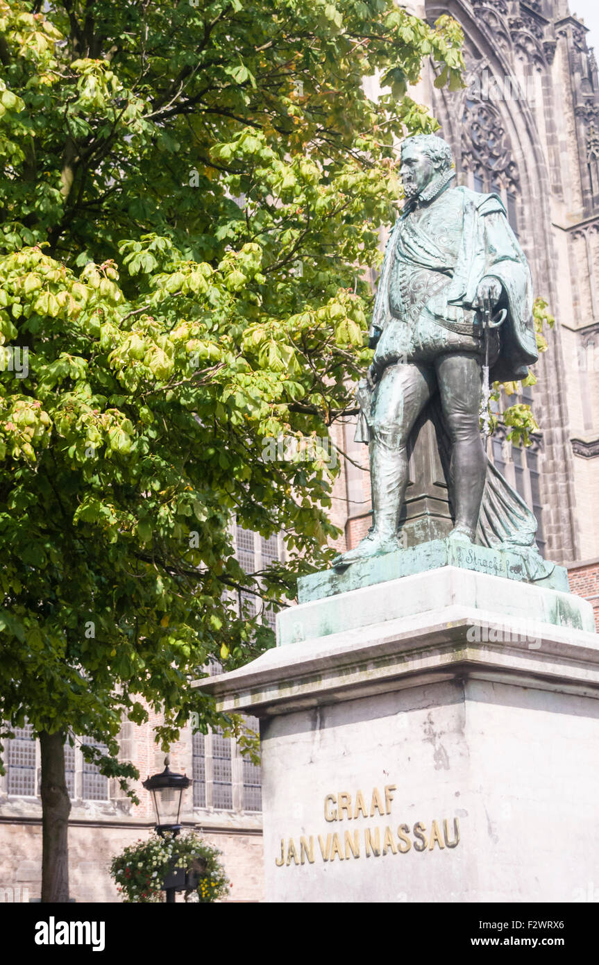 Statue von Graaf Jan Van Nassau, Key Player in der Utrechter Union Stockfoto