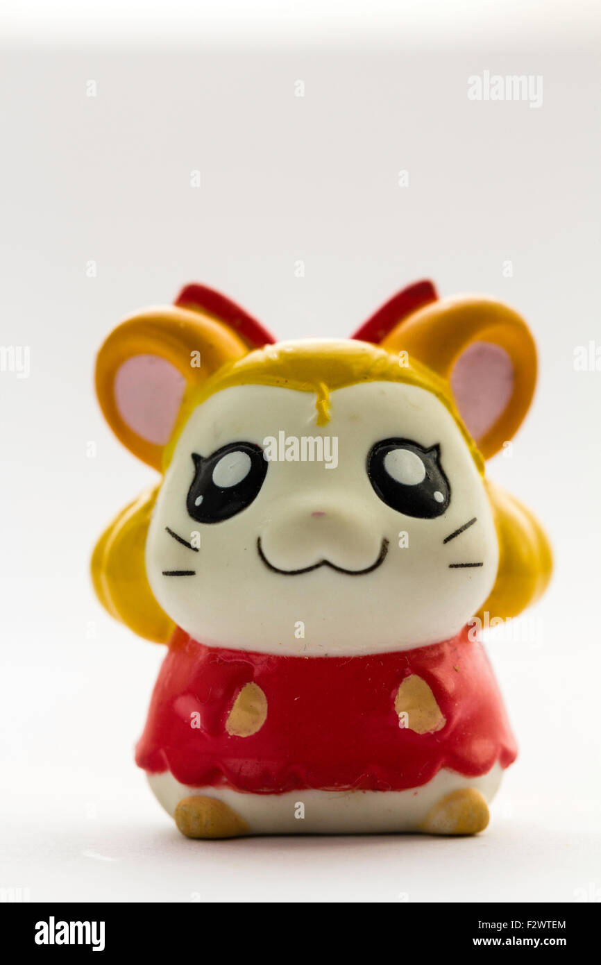 Japanische Kunststoff Hamtaro Hamster Zeichentrickfigur Aus Der Ham Ham Gang Hamster Anime Figuren Anime Figur Gegen Den Weissen Hintergrund Stockfotografie Alamy