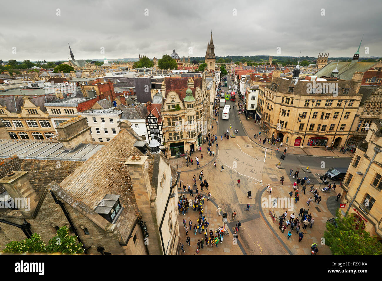 Oxford-Ansicht von oben, Oxford, Oxfordshire, Großbritannien, Europa Stockfoto