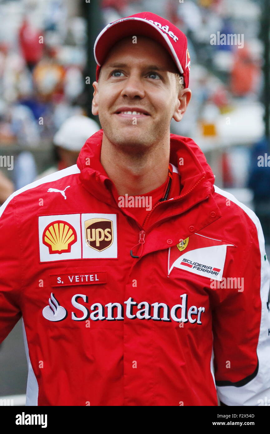 Suzuka, Japan. 24. Sep, 2015. Sebastian VETTEL F1: Japanische Formel 1 Grand Prix in Suzuka Circuit in Suzuka, Japan. © Sho Tamura/AFLO SPORT/Alamy Live-Nachrichten Stockfoto