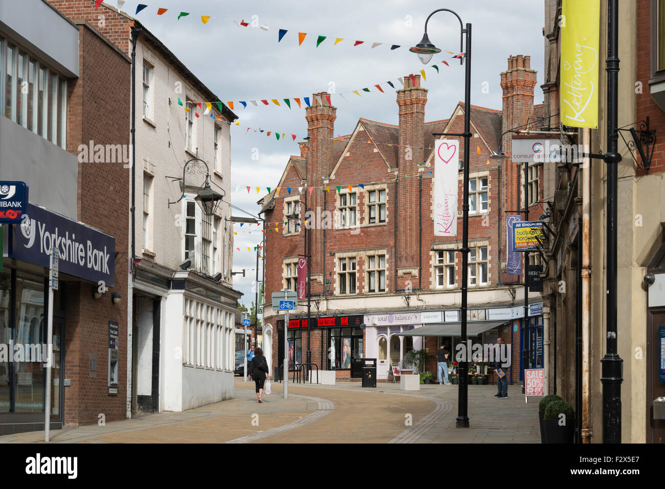 Market Street, Kettering, Northamptonshire, England, Vereinigtes Königreich Stockfoto