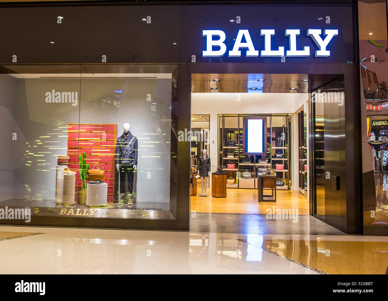 Fassade eines Bally-Stores in Las Vegas strip Stockfoto