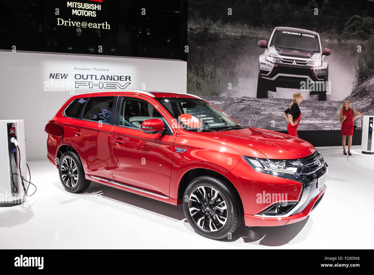 Der neue Mitsubishi Outlander PHEV auf der IAA International Motor Show 2015 Stockfoto