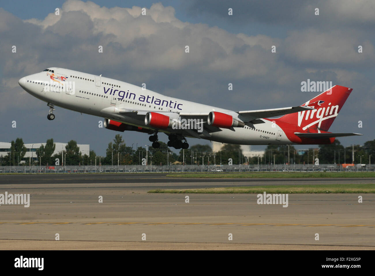 VIRGIN ATLANTIC 747 400 Stockfoto