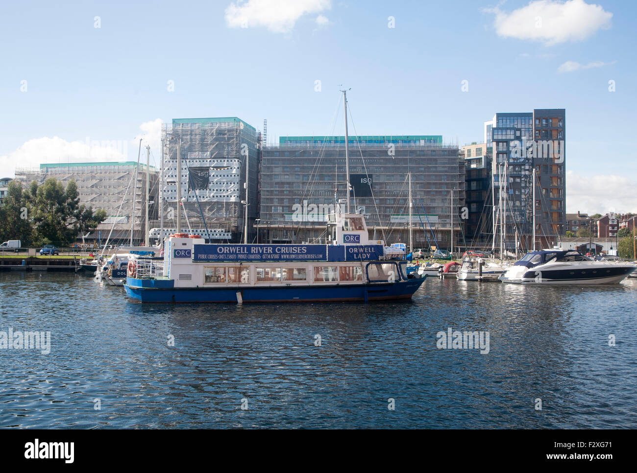 Neubau Entwicklungen auf Stoke Quay, Ipswich Wet Dock, Suffolk, England, UK Stockfoto