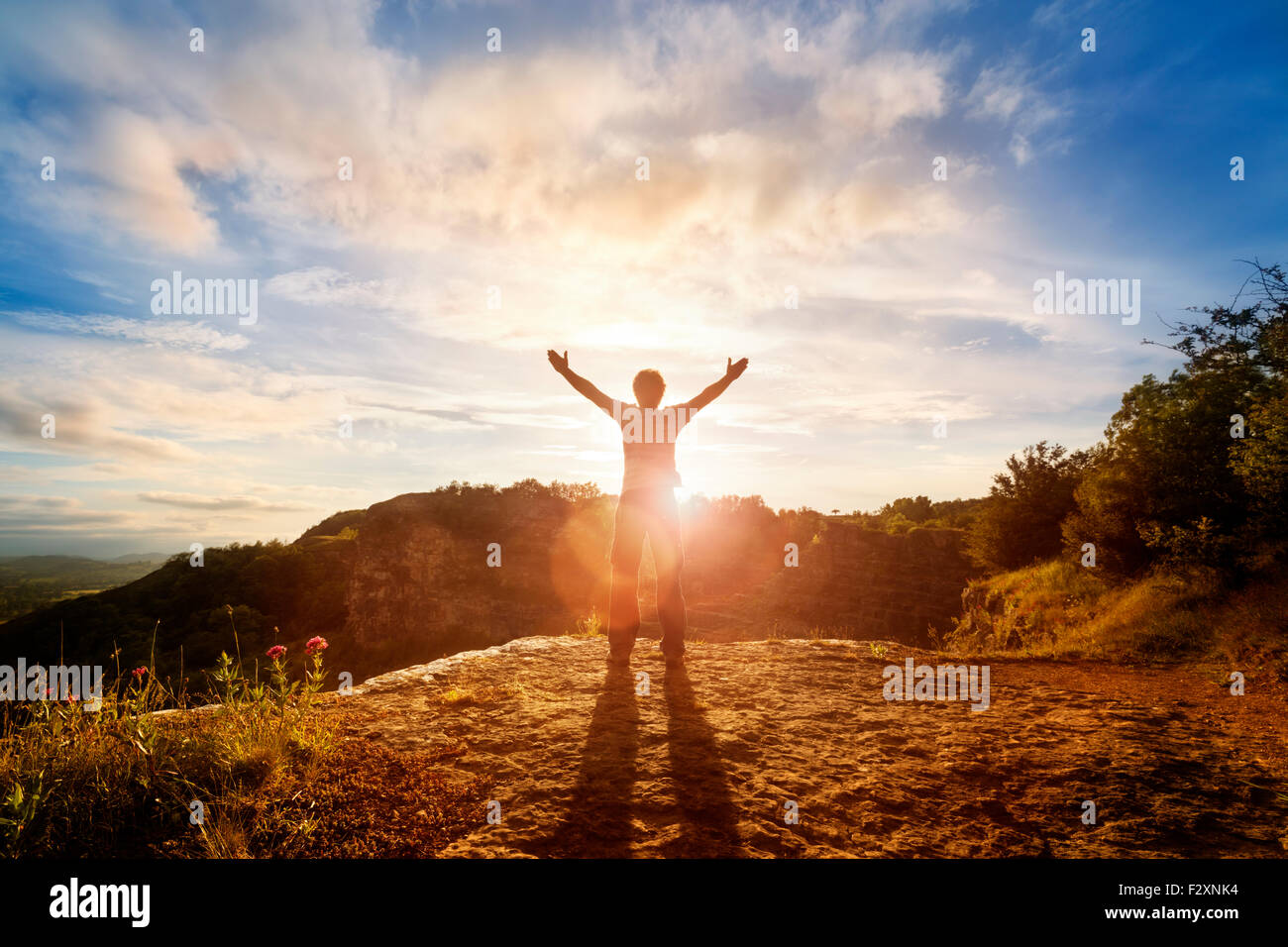 Anbetung und Lobpreis Stockfoto