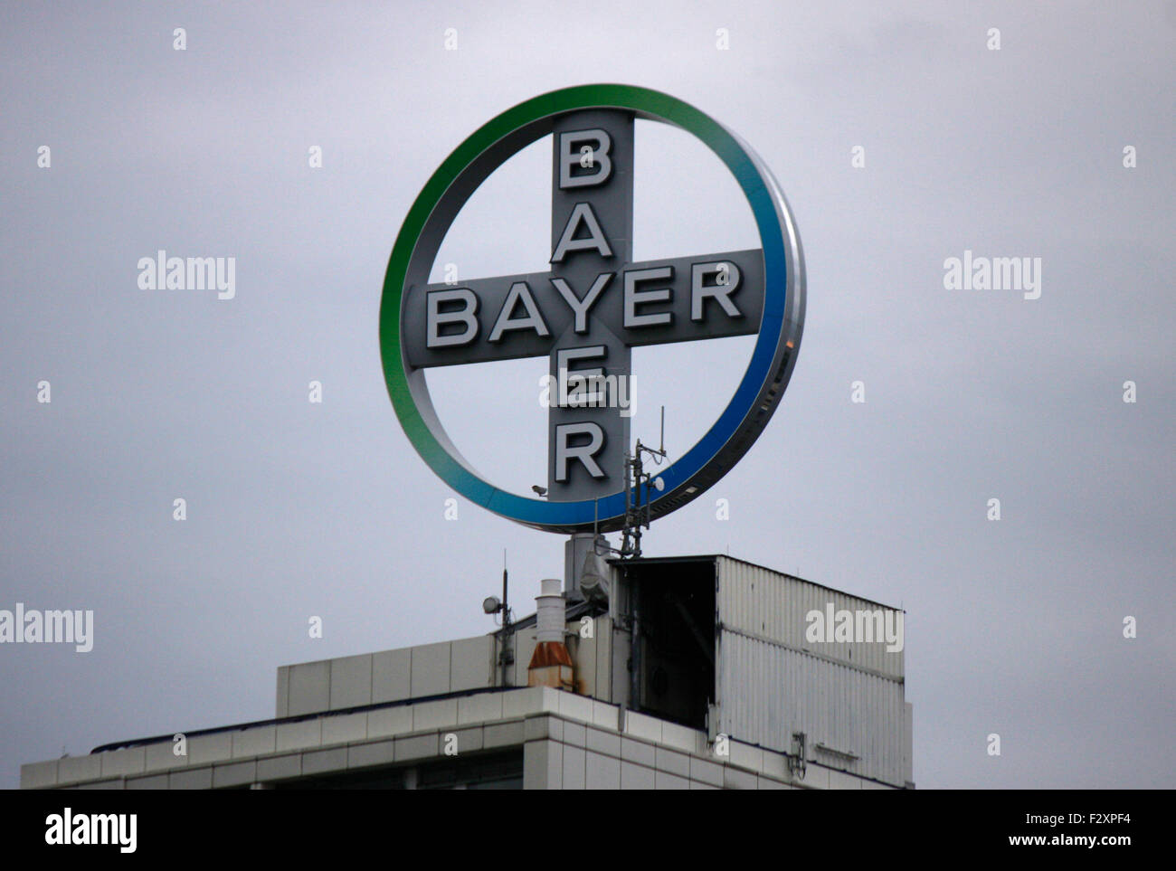 Markenname: "Bayer AG", Berlin. Stockfoto