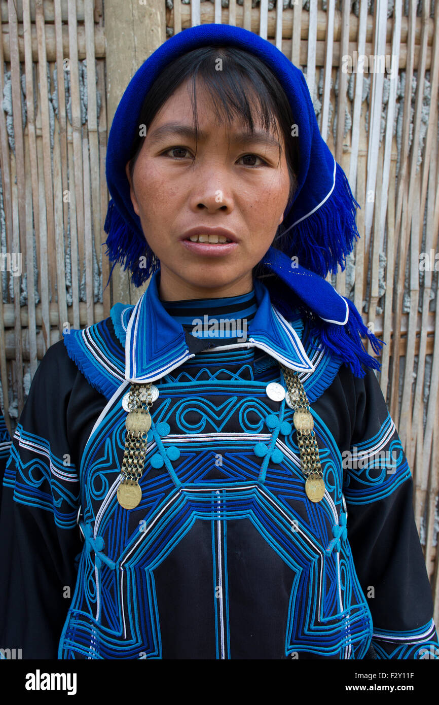 ethnischen Hmong-Stamm in Nord-Vietnam. Stockfoto