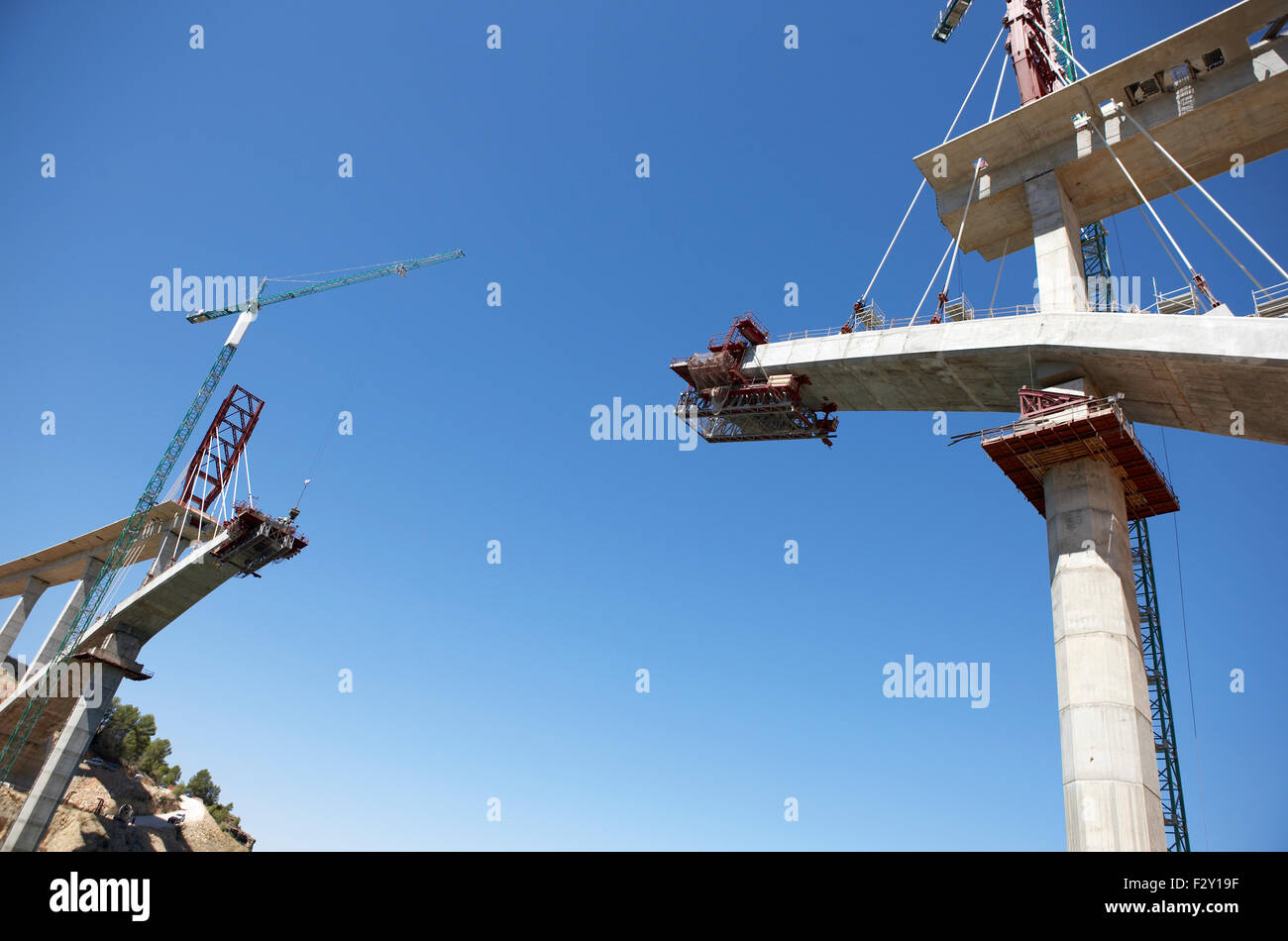 Brücke von einem high-Speed-Bahn im Bau Stockfoto