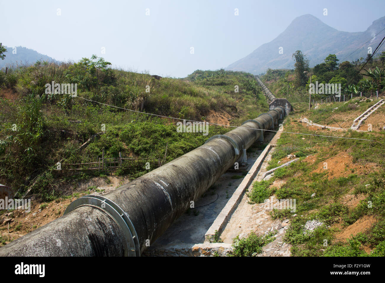 Hydro-elektrische Kraftwerk in Nordvietnam Stockfoto