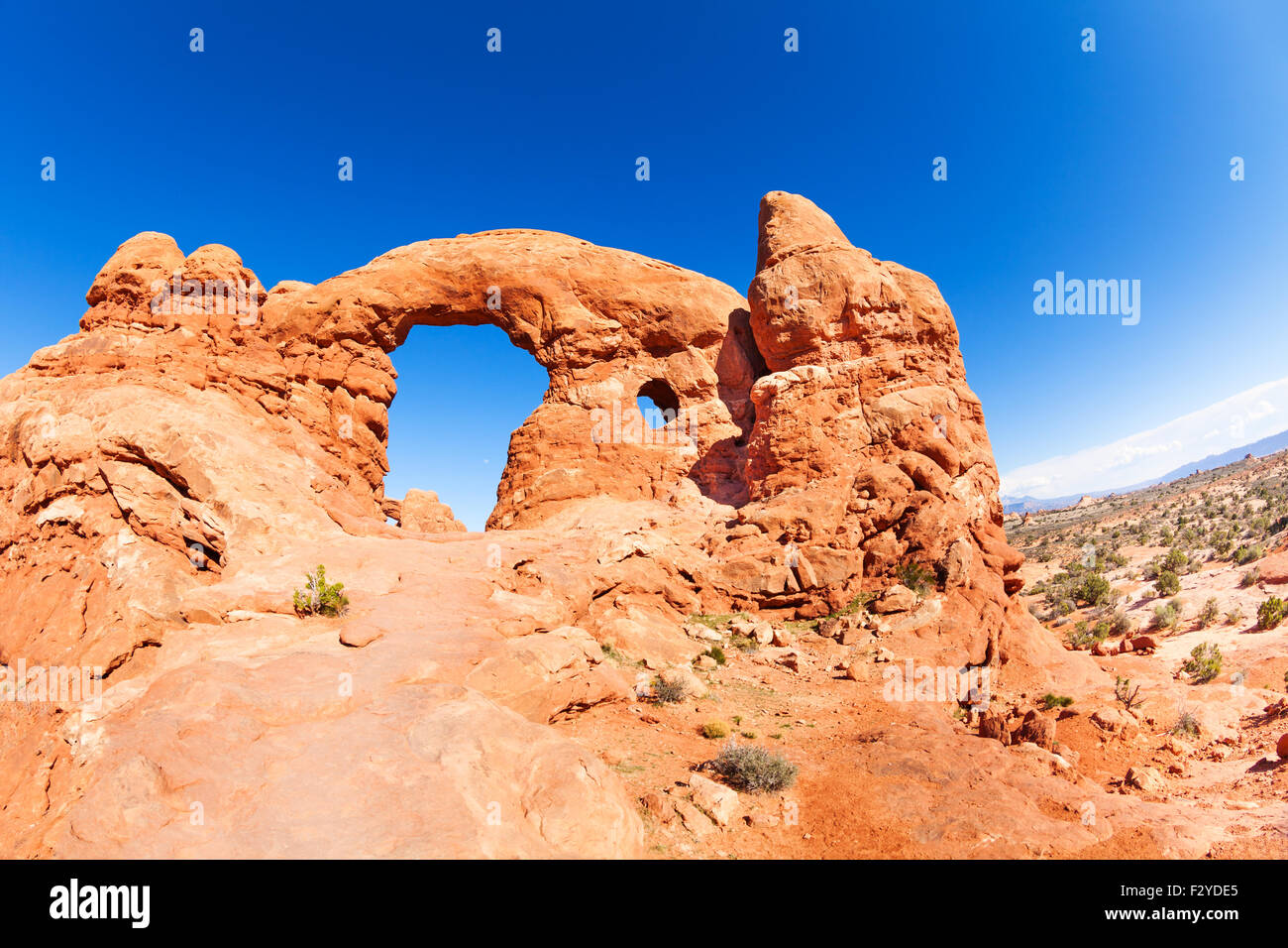 Ansicht von Turret Arch, Arches-Nationalpark, USA Stockfoto