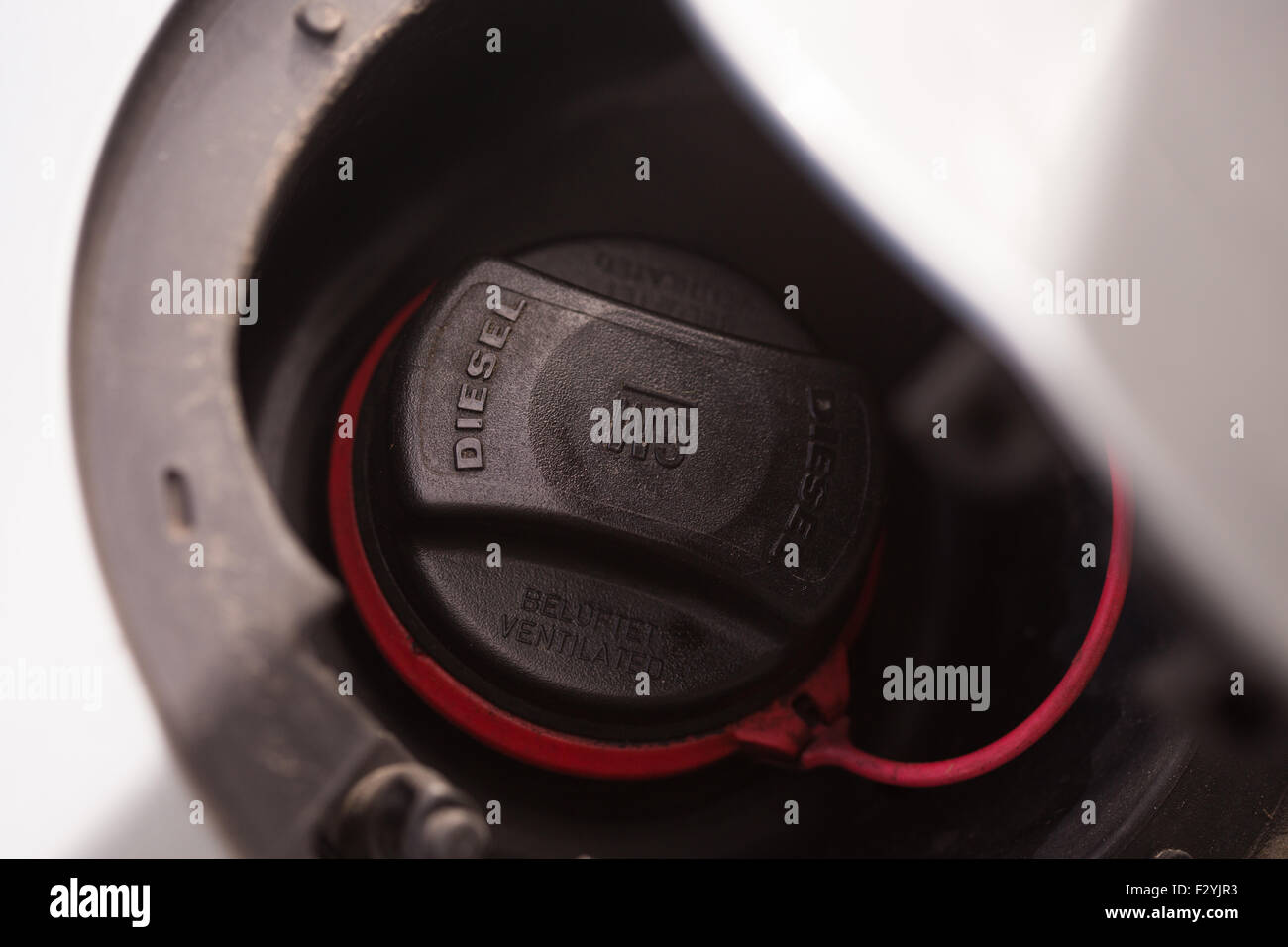 Ansicht der Dieseltank auf Auto Stockfoto