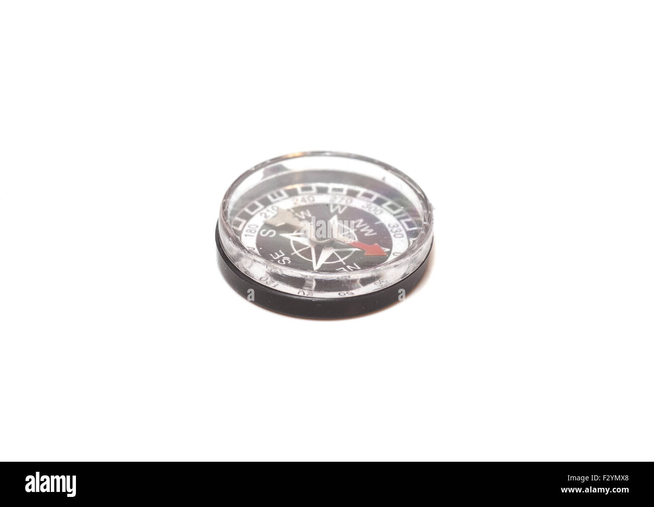 Kompass isoliert auf weißem Hintergrund Stockfoto