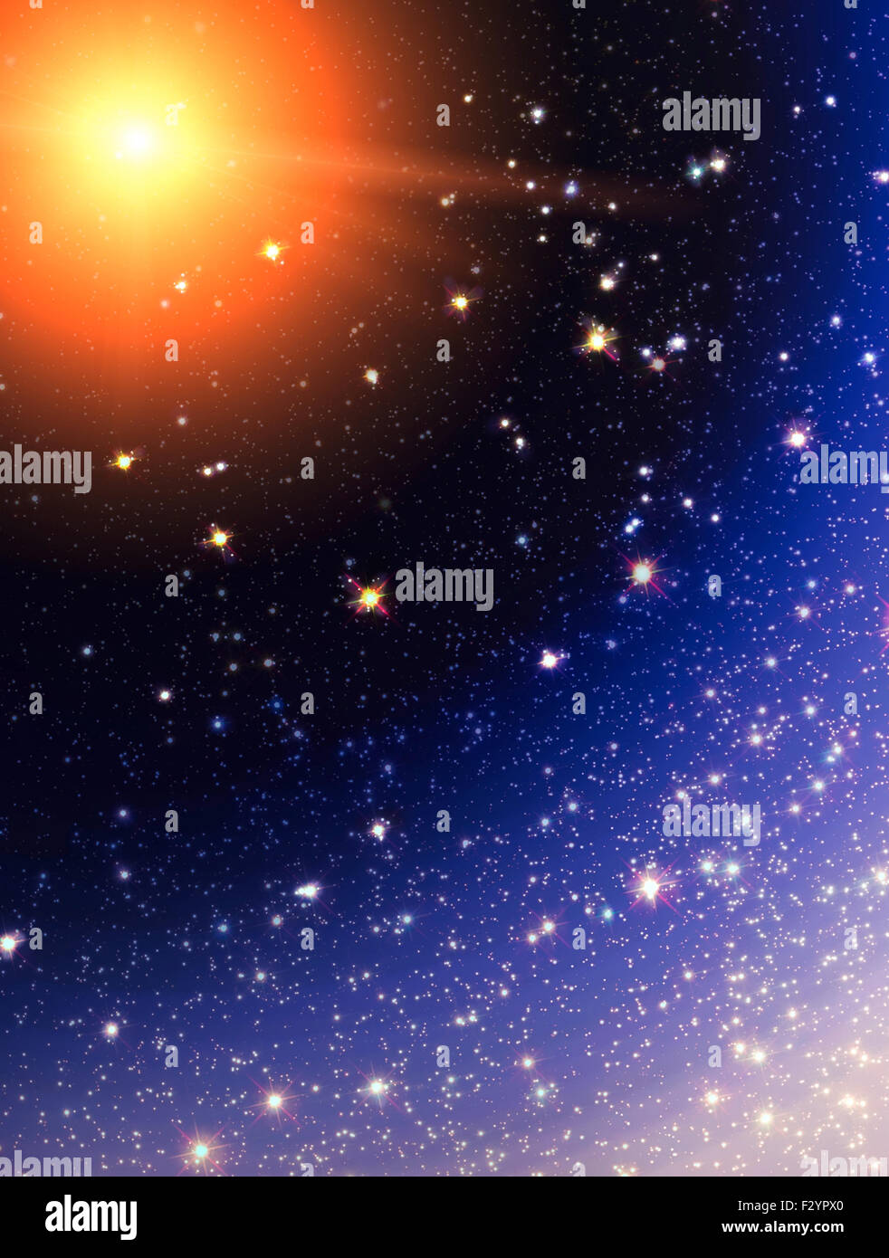 Sternen-Hintergrund, Raum Textur mit vielen stars Stockfoto
