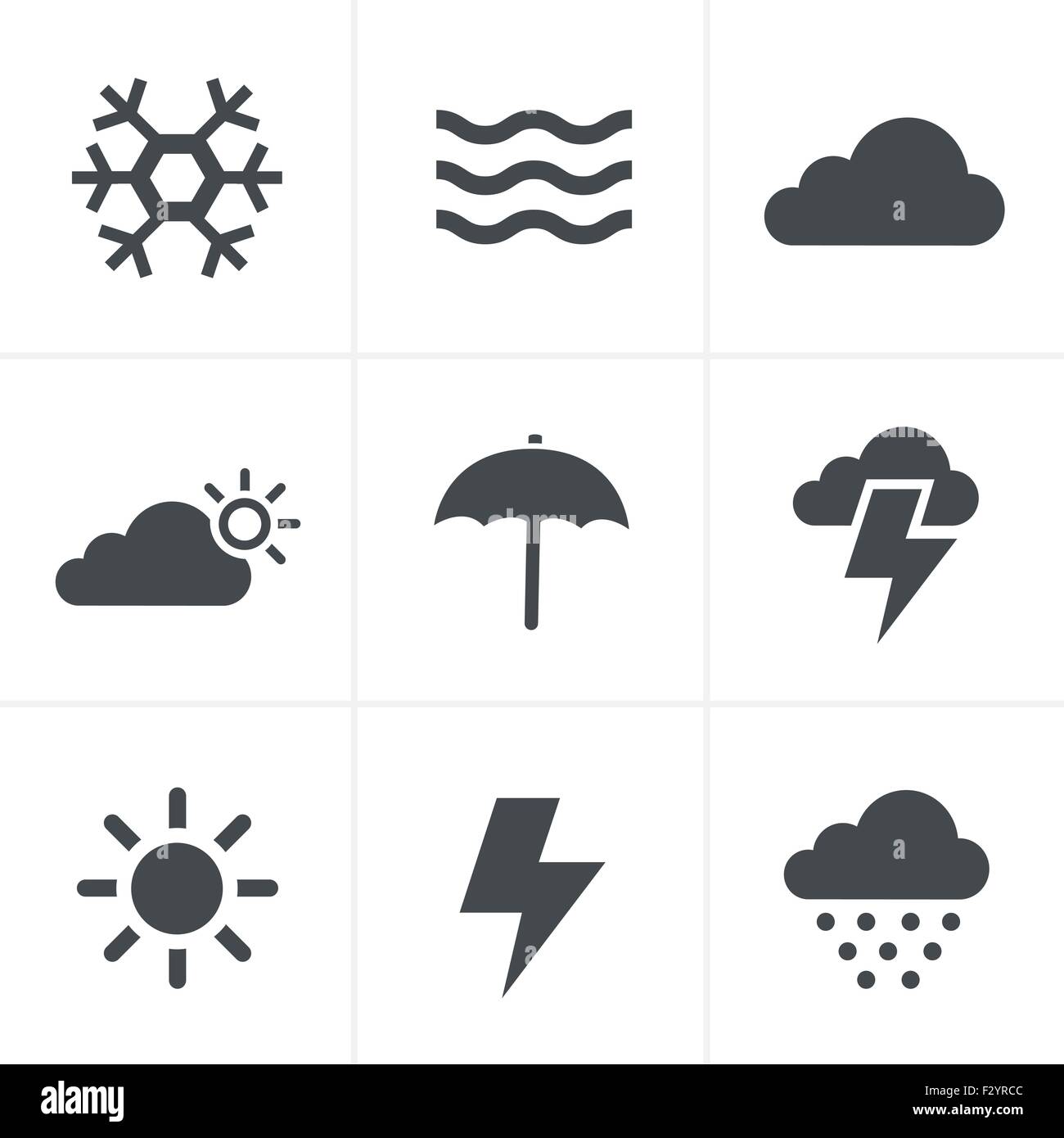 Wetter-Icons Set, Vektor-Design Stock Vektor