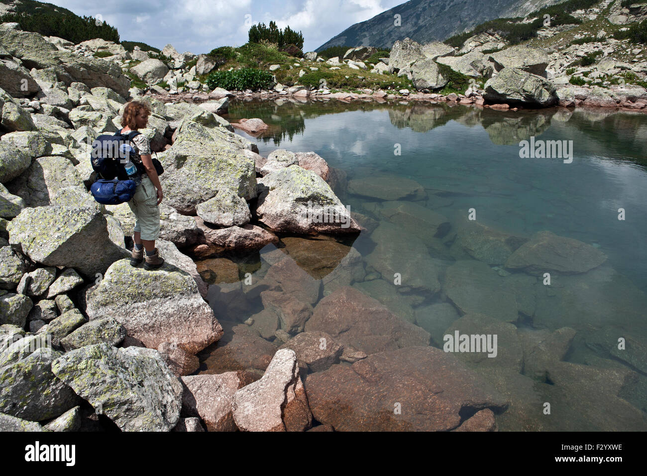 Zeitlose Landschaft der Gazeiski Seen in World Heritage Site Nationalpark Pirin Bulgarien Stockfoto