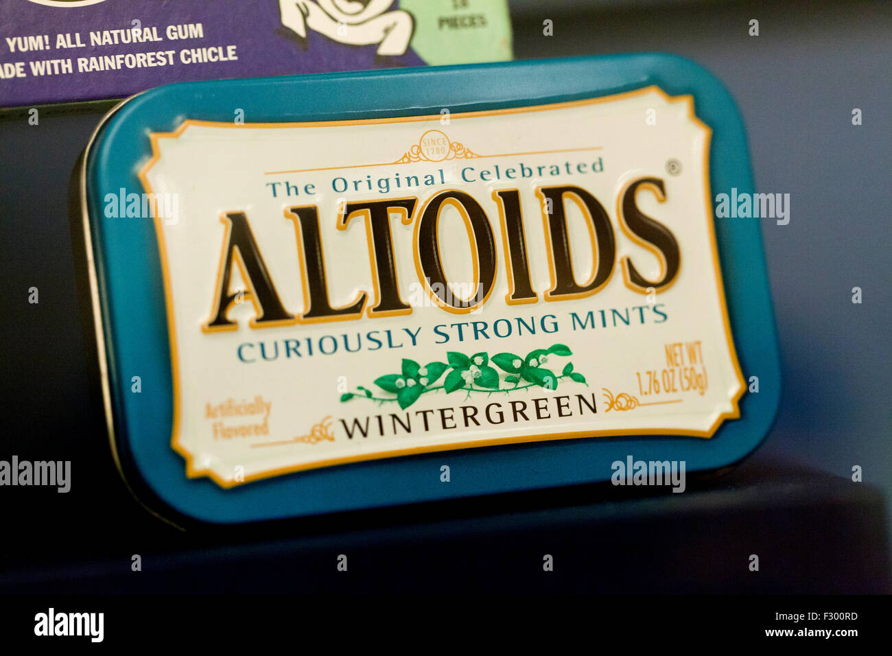 Altoids Wintergreen Pfefferminzbonbons - USA Stockfoto