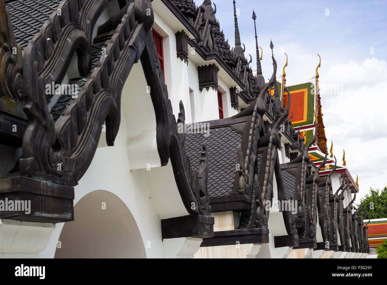 Loha Prasat, der Metall-Palast in Bangkok Thailand Stockfoto