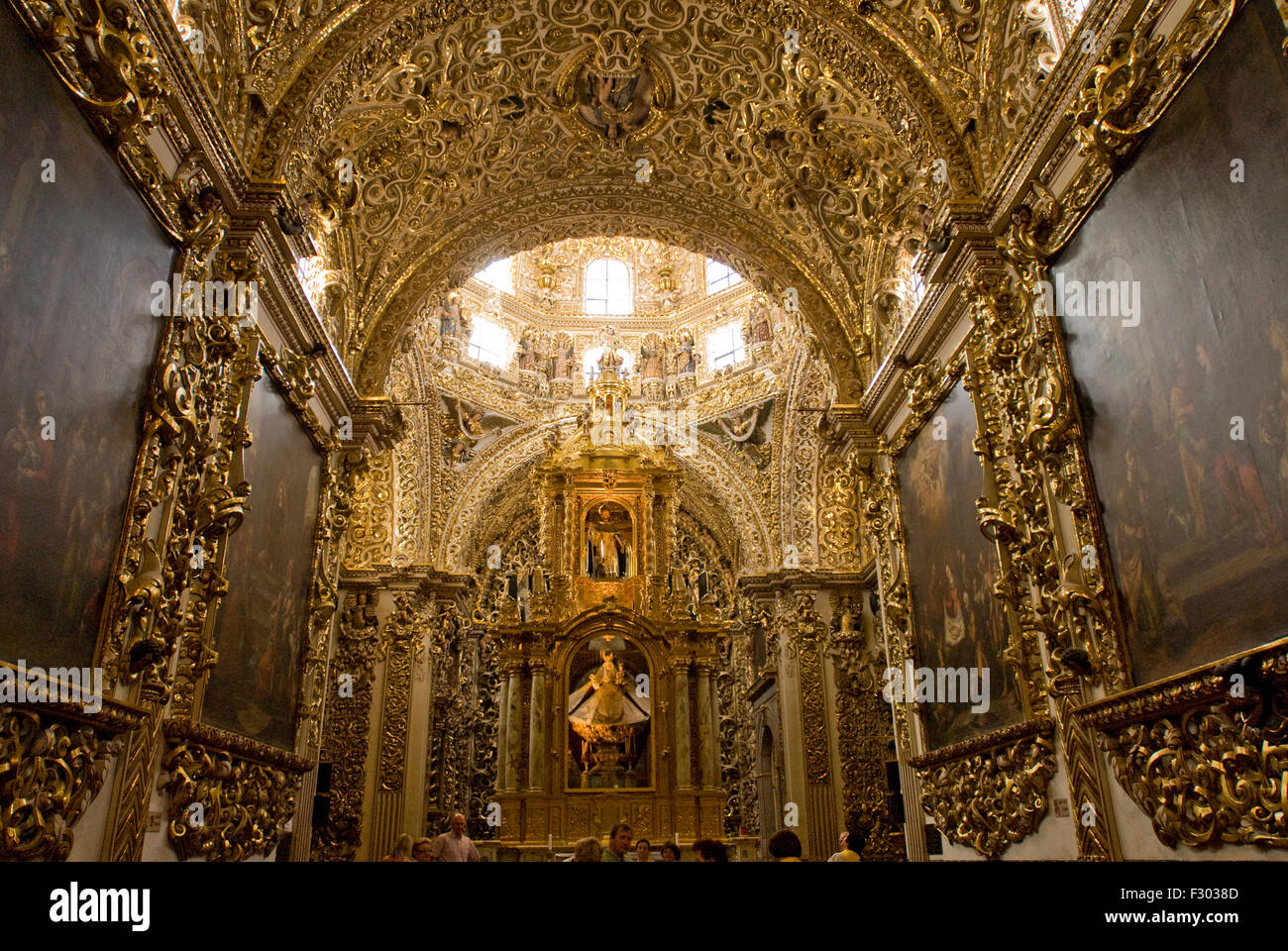 Capilla del Rosario oder RosenkranzKapelle, Kirche von Santo Domingo de Guzman. Puebla, Mexiko