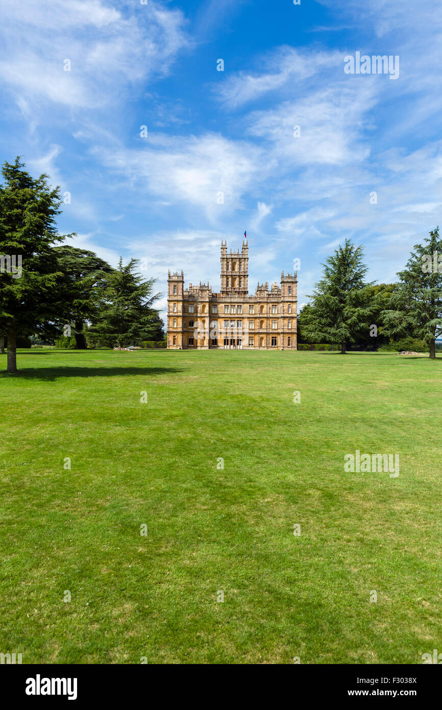 Highclere Castle, Downton Abbey in der Fernsehapparat Reihe des gleichen Namens, Hampshire, England, UK Stockfoto