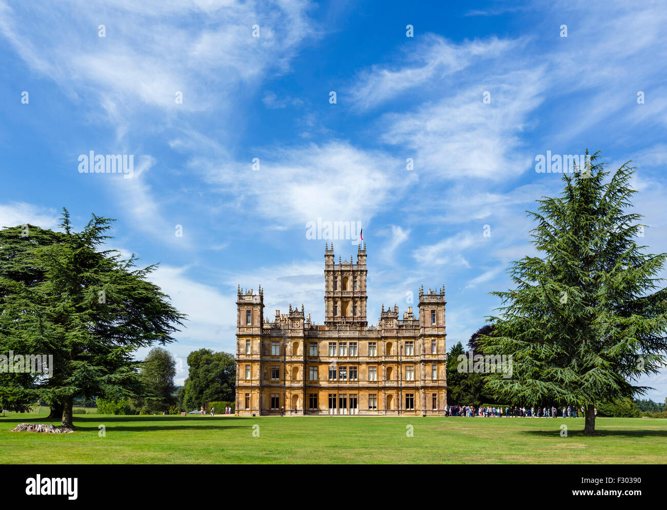 Highclere Castle, Downton Abbey in der Fernsehapparat Reihe des gleichen Namens, Hampshire, England, UK Stockfoto