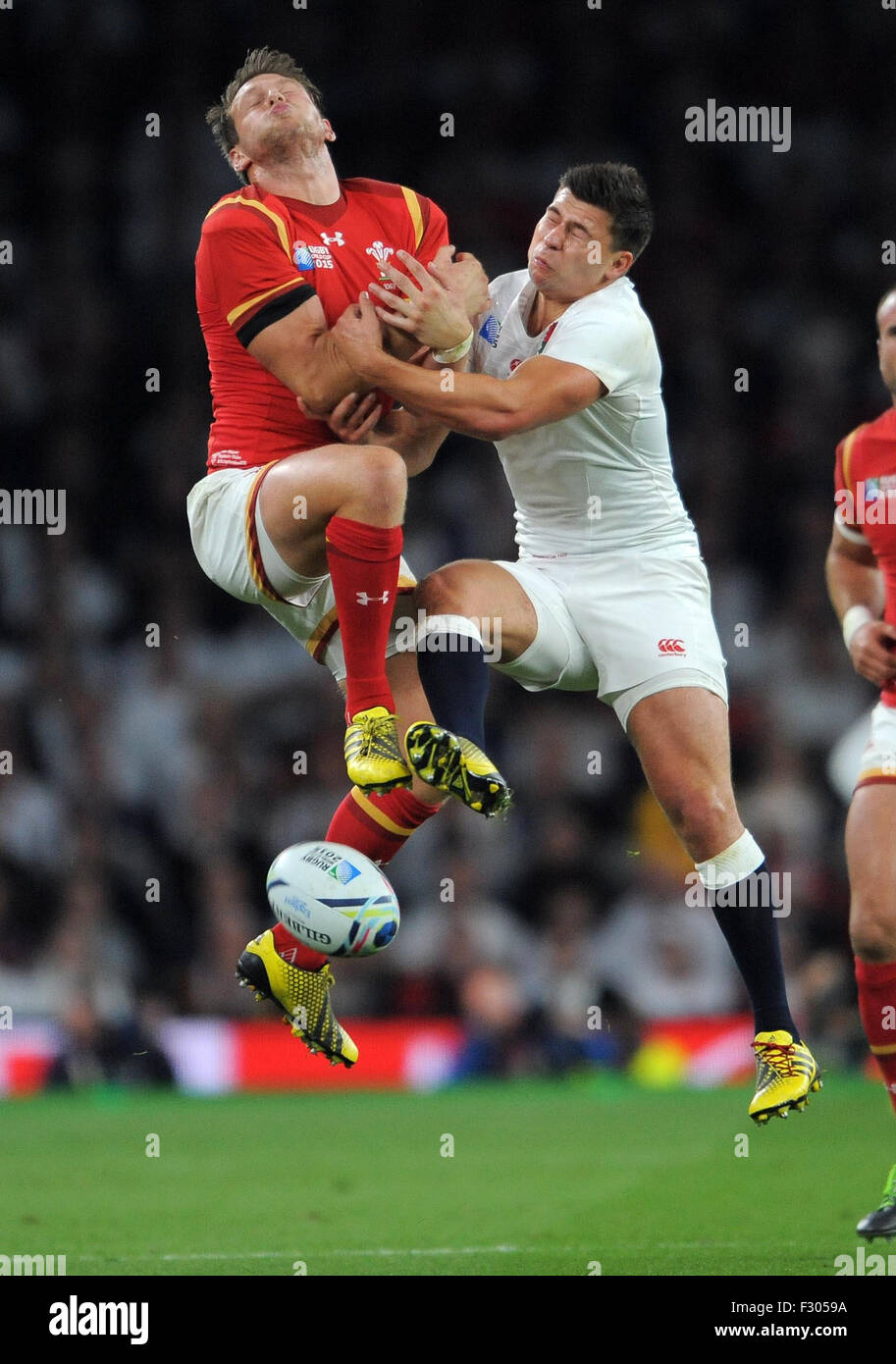 Bradley Davis & Ben Youngs England V Wales England V Wales Rugby World Cup 2015 Twickenham, London, England 26. September 2015 Rugby World Cup 2015 Twickenham Stadium, London, England-Credit: Allstar Bild Bibliothek/Alamy Live-Nachrichten Stockfoto