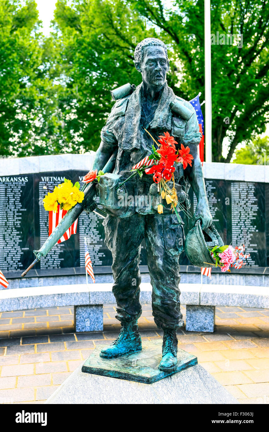 Der Vietnam-Krieg-Denkmal auf dem Gelände des Arkansas State Capitol in Little Rock Stockfoto