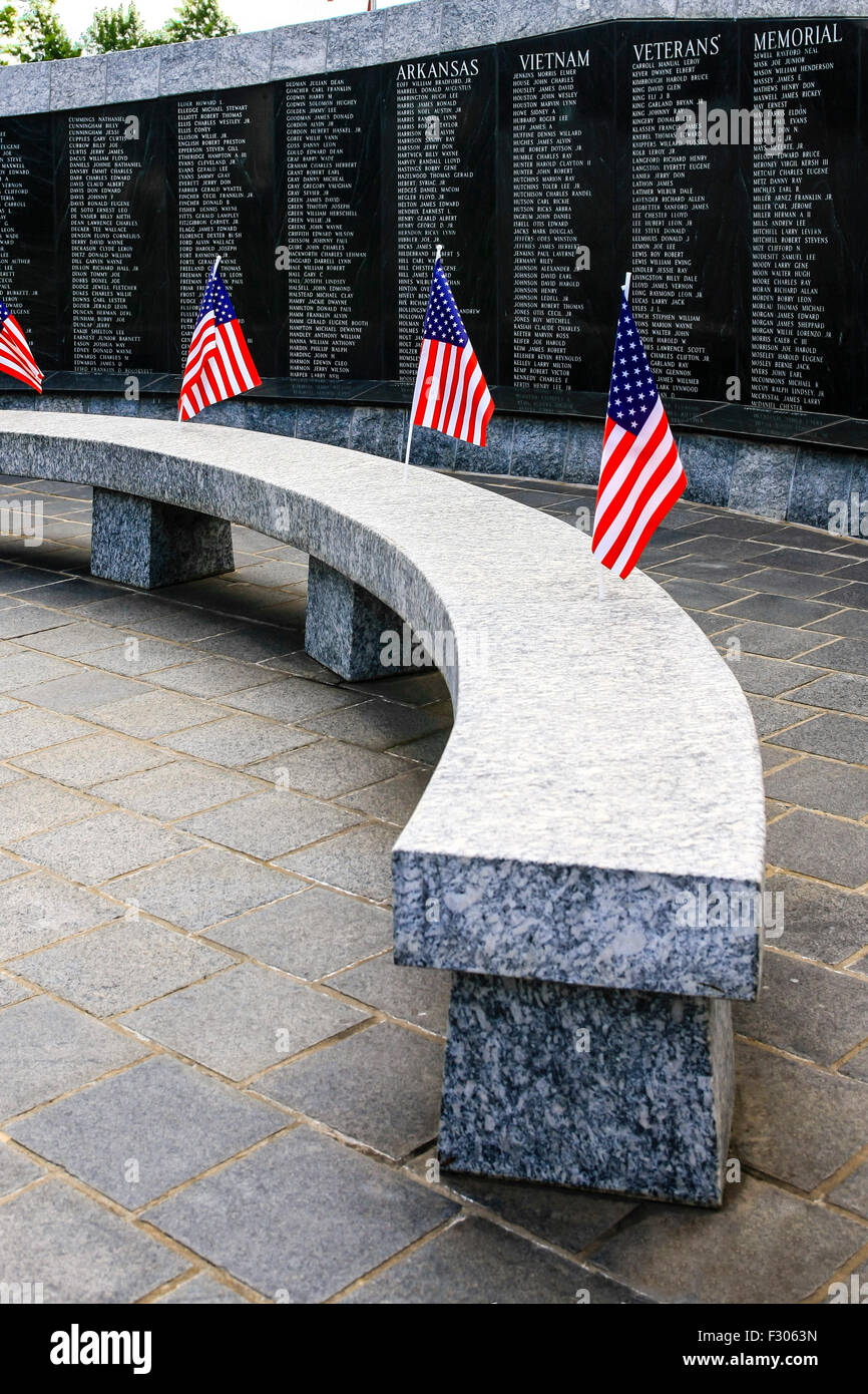 Der Vietnam-Krieg-Denkmal auf dem Gelände des Arkansas State Capitol in Little Rock Stockfoto