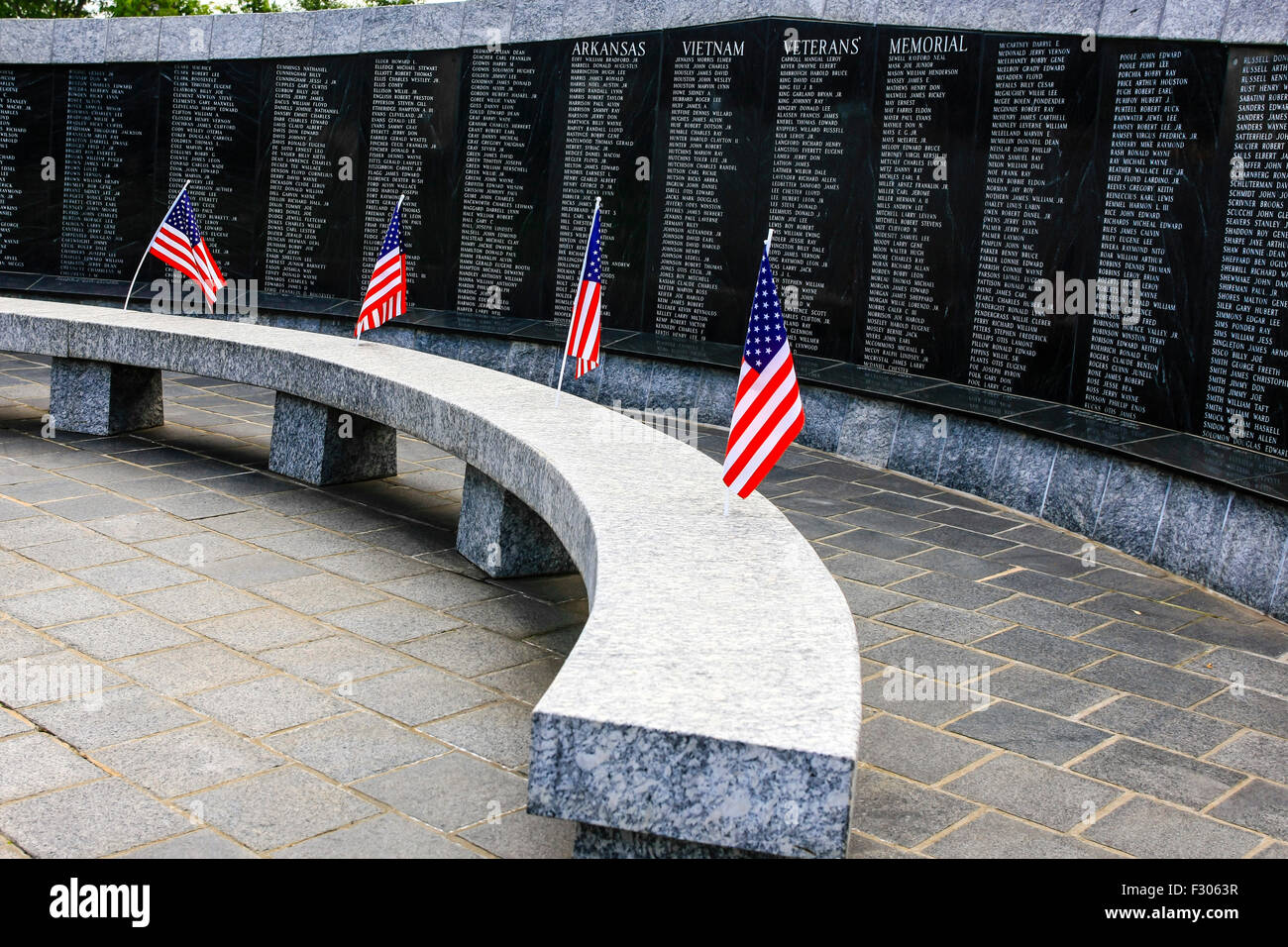 Der Vietnam-Krieg-Denkmal auf dem Gelände des Arkansas State Capitol in Little Rock Stockfoto
