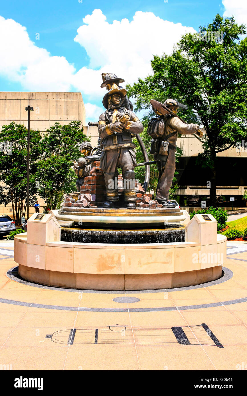 Denkmal von gefallen Feuerwehrleute auf dem Gelände des State Capitol in Little Rock Arkansas Stockfoto