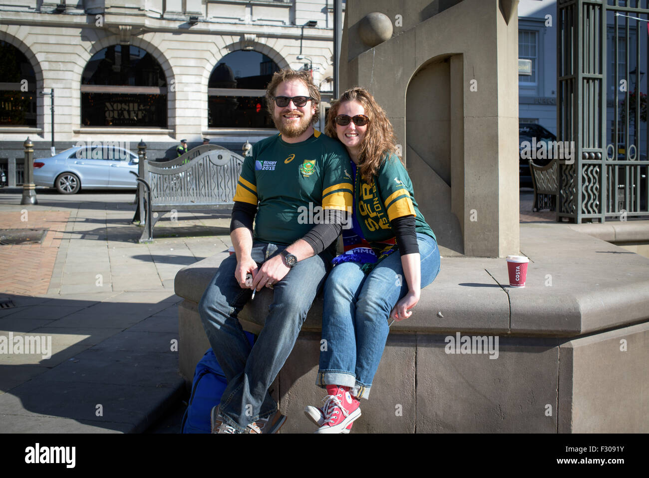 Rugby World Cup, Birmingham-Südafrika V Samoa 2015, UK. Stockfoto
