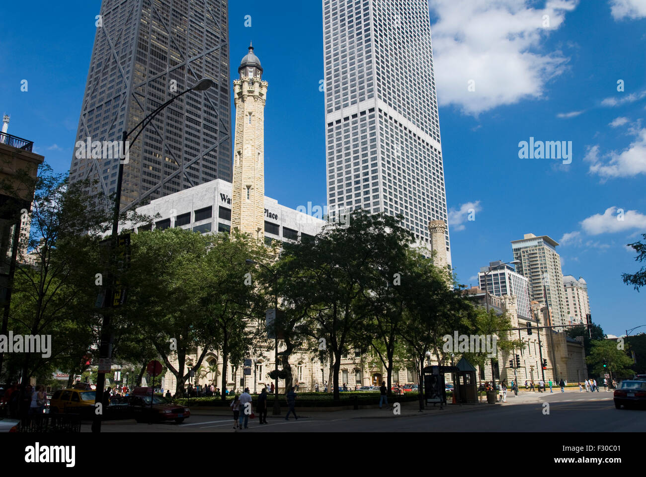 Der Wasserturm auf der Michigan Avenue, Chicago, Illinois Stockfoto