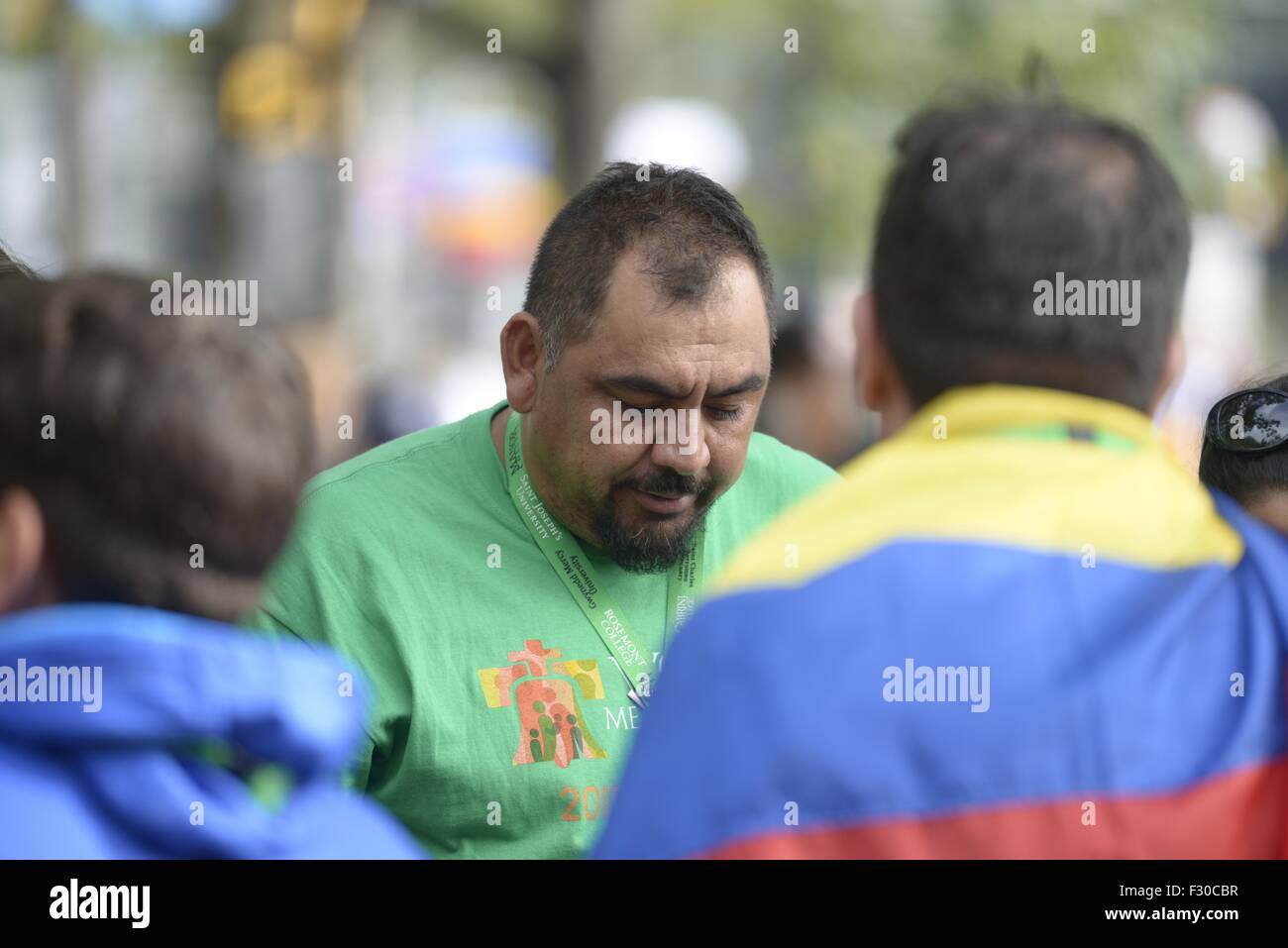 Philadelphia, Pennsylvania, USA. 26. Sep 2015. Papst Franziskus visits Philadelphia Welttreffen der Familien auf dem Benjamin Franklin Parkway Credit: Kelleher Fotografie/Alamy leben Nachrichten Stockfoto