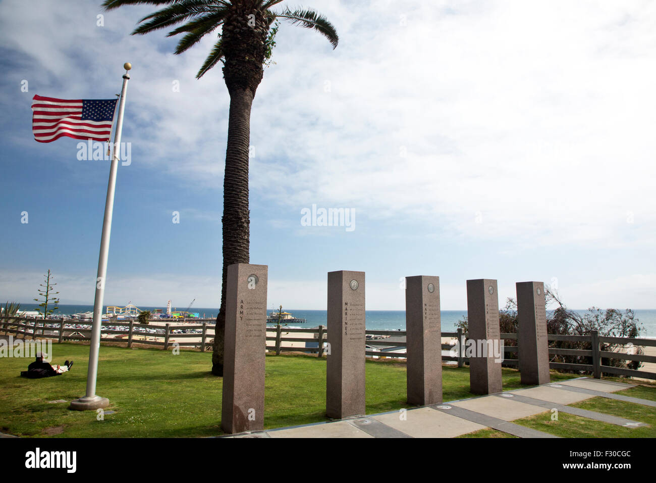 Armed Forces Memorial in Santa Monica Stockfoto