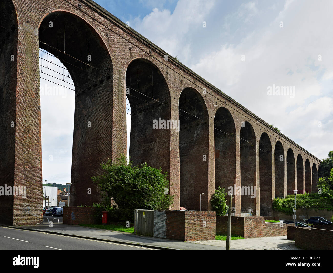 Foord Eisenbahn-Viadukt, Folkestone, Kent William Cubitt 1842-43. Stockfoto