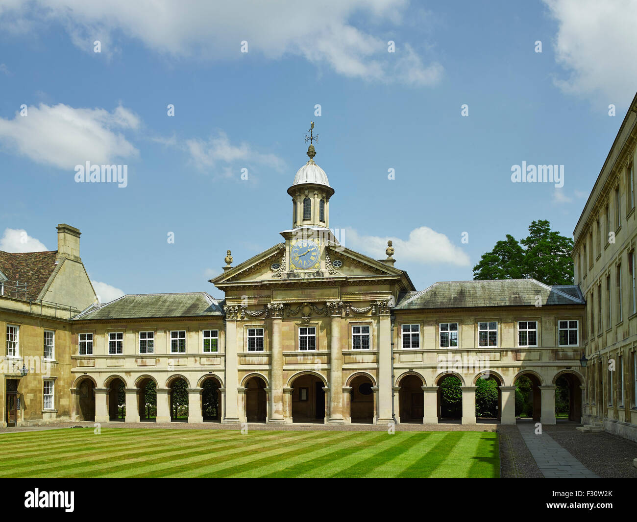 Cambridge, Emmanuel College, Kapelle und Kloster Stockfoto