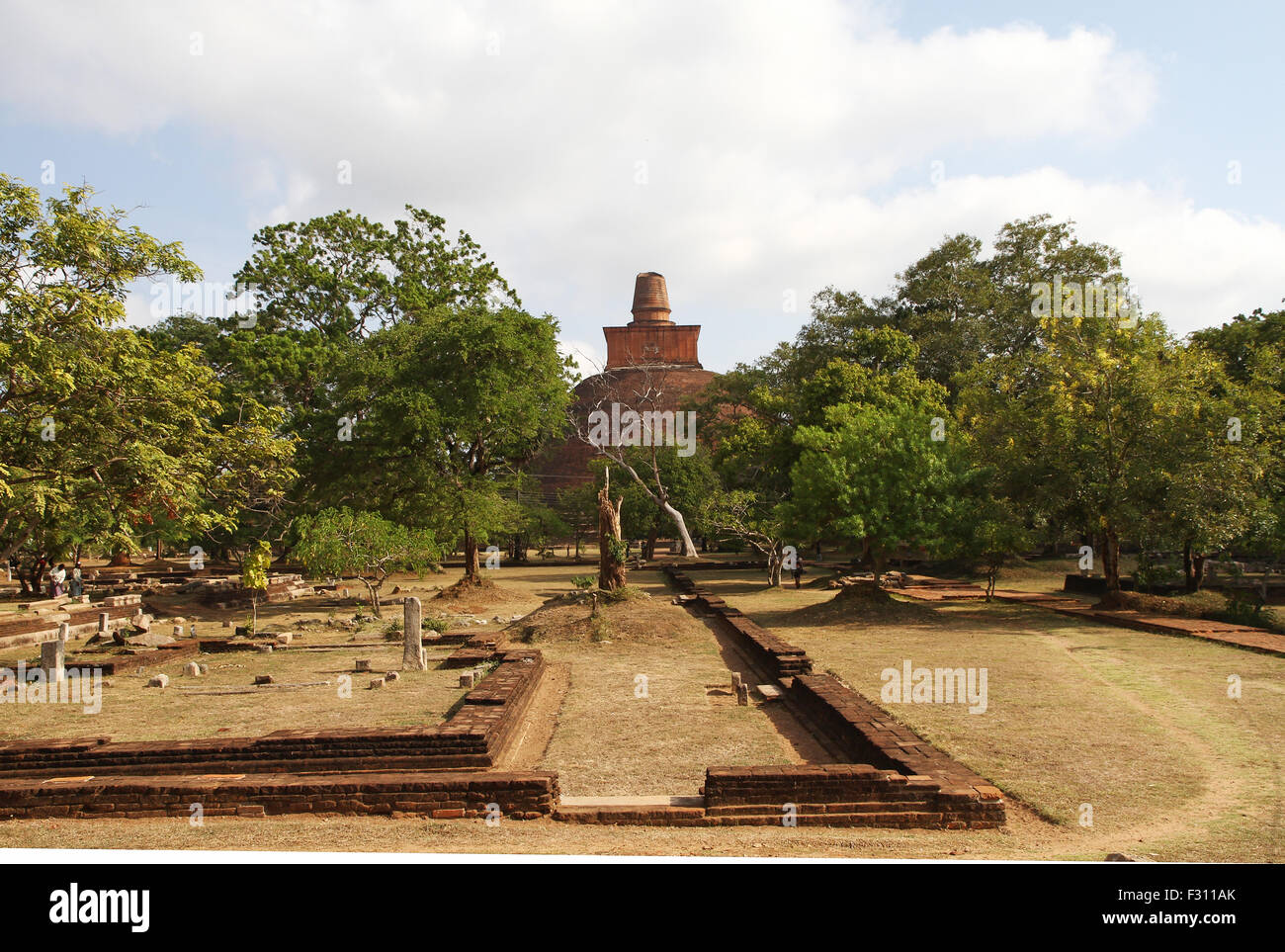 Die Ruinen von Anuradhapura, buddhistischen Anbetung, Sri Lanka Stockfoto