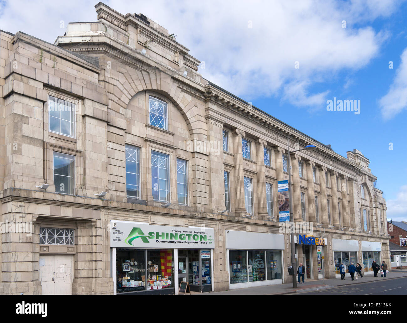 Ashington Industrial Co-operative Society Ltd Gebäude, Northumberland, England, Großbritannien Stockfoto