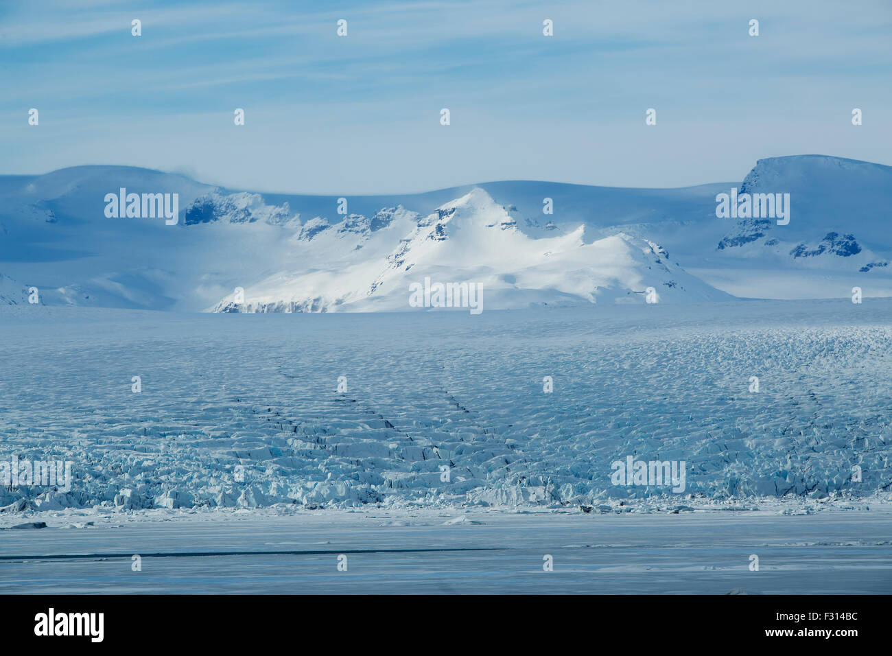 Gletscherlagune Jökulsárlón am Vatnajökull in Island Stockfoto