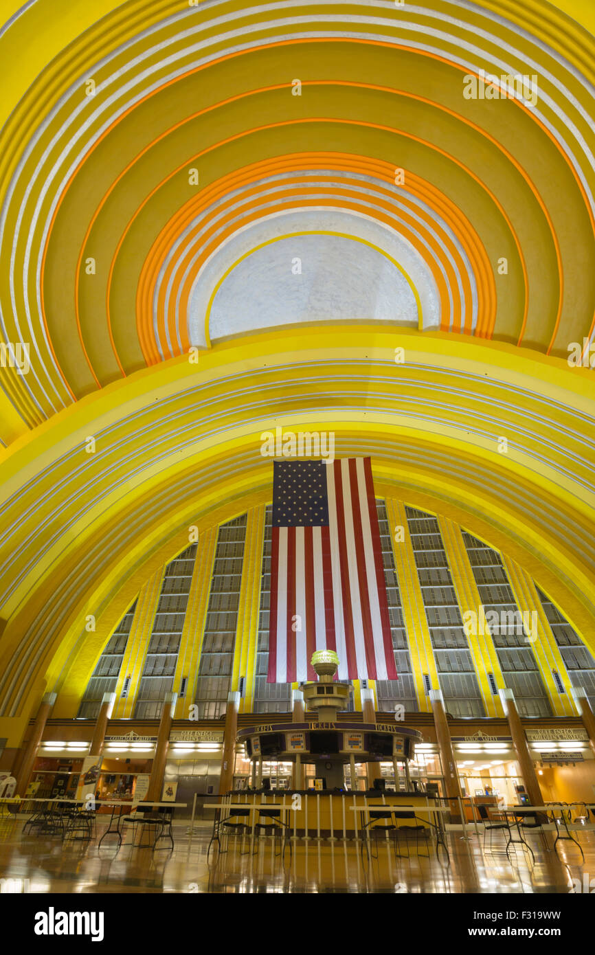 ART DECO ROTUNDE CINCINNATI MUSEUM CENTER UNION TERMINAL (© FELLHEIMER & WAGNER 1933) CINCINNATI OHIO USA Stockfoto