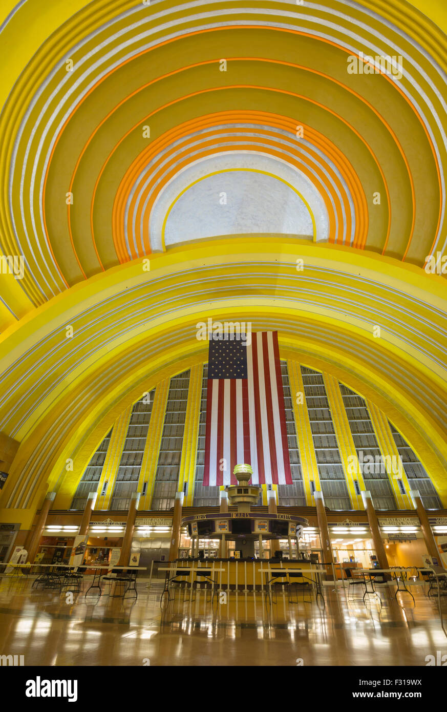 ART DECO ROTUNDE CINCINNATI MUSEUM CENTER UNION TERMINAL (© FELLHEIMER & WAGNER 1933) CINCINNATI OHIO USA Stockfoto