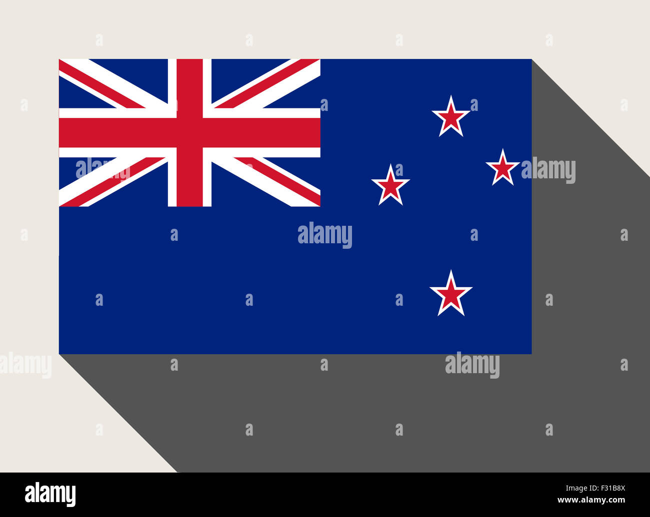 Neuseeland Fahne in flachen Web-Design-Stil. Stockfoto
